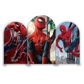 Spiderman Super Hero Theme Birthday Party Arch Backdrop Wall Cloth Cover